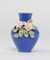 Mini Size Ceramic Columbine Flowers on Blue Vase, Home Décor, Gift for Her, Gift for Mom, Spring Decor